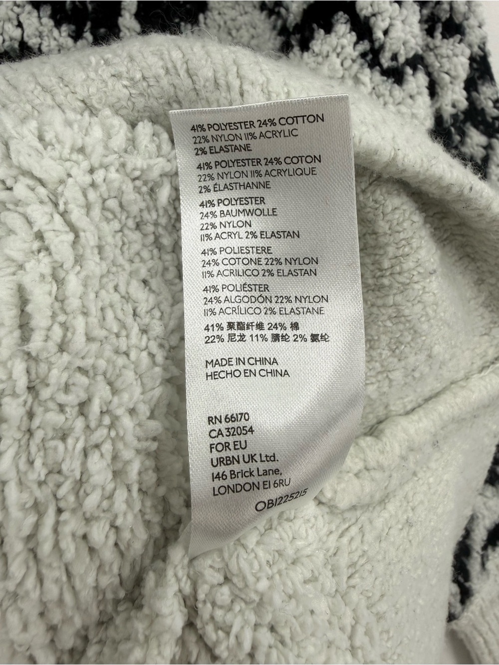 Anthropologie Pilcro Sherpa Pullover Sweater Women’s Small Black White Fair Isle - Picture 14 of 14